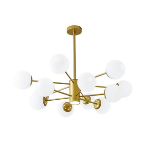 Wholesale 6 8 10 12 Light Sputnik Chandelier Black Gold Modern Pendant Lighting for Living Room Bedroom Farmhouse Kitchen Island