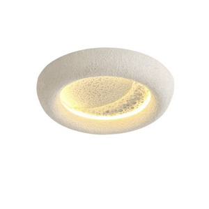 Modern Hotel Interior Led Light Flush Mounted Resin Moon Lighting Fixture Indoor Living Room Bedroom Ceiling Lamp