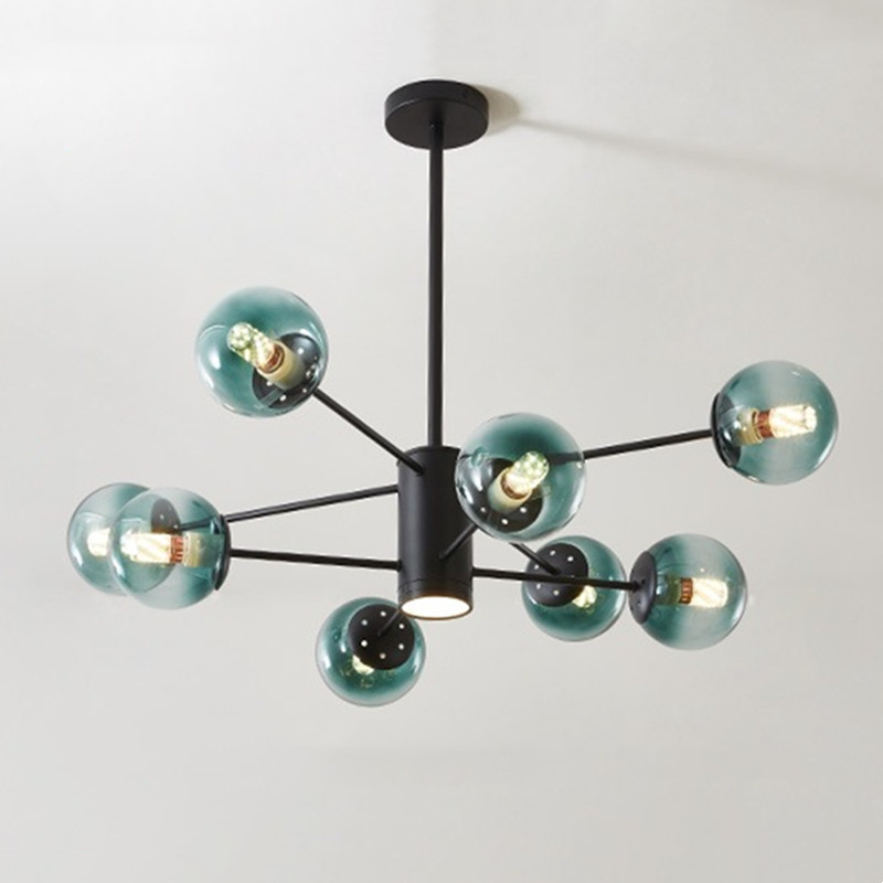 Wholesale 6 8 10 12 Light Sputnik Chandelier Black Gold Modern Pendant Lighting for Living Room Bedroom Farmhouse Kitchen Island