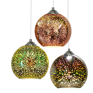 Modern 3D Multicolor Glass Pendant Lights Simple Creative Art Decorative Home Hotel Indoor Deco Christmas Glass Lamps