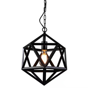 Vintage Geometric Restaurant Chandelier Pendant Industrial Multi-faceted Large Hanging Light for Kitchen Bar Coffee Shop Loft