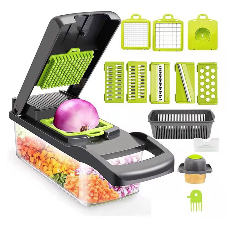 Multi functional Kitchen Accessories Mandoline Slicer Dicer Onion Veggie all-in-1 fast manual 12 in 1 vegetable chopper