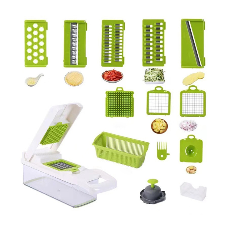 Multi functional Kitchen Accessories Mandoline Slicer Dicer Onion Veggie all-in-1 fast manual 12 in 1 vegetable chopper