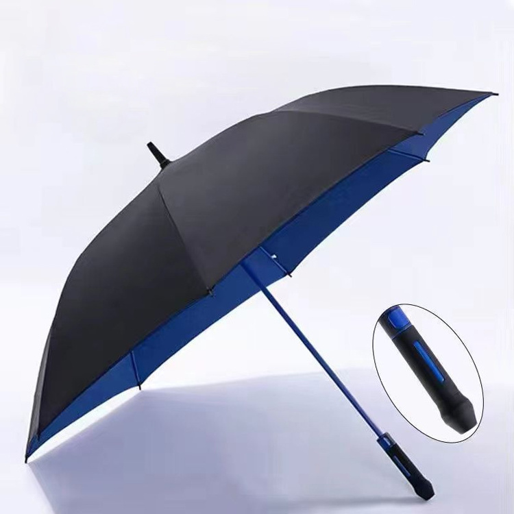 Luxury Full-fiber Straight Rod Double layer Sunscreen Rain Golf Umbrella