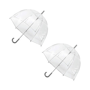 Custom Portable Clear Light Up Plastic Handle Transparent Umbrella Windproof