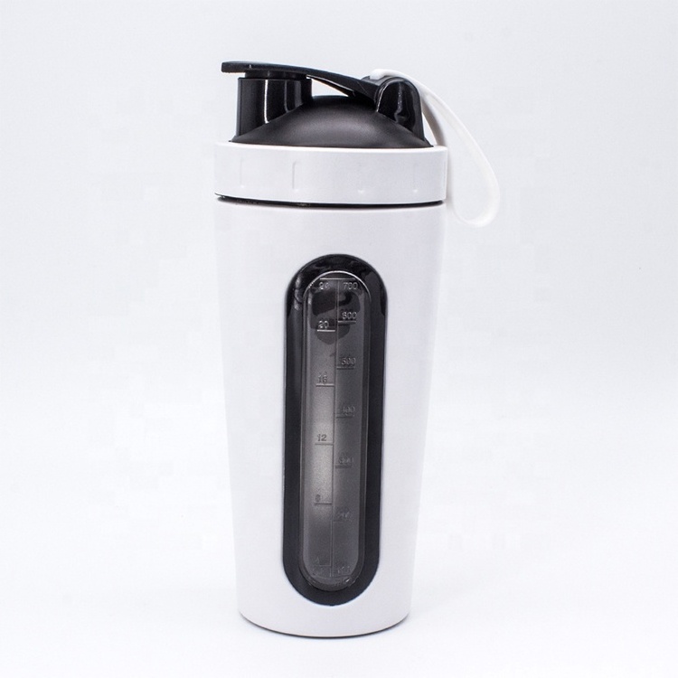 304 Stainless Steel Sport Bottle Mixer Measuring Shaker Bottle Protein Powder Shaker