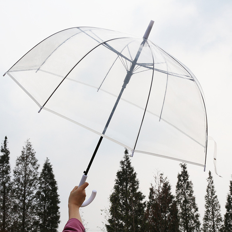 Clear Dome Transparent Umbrella Promotional Women Kid Umbrella