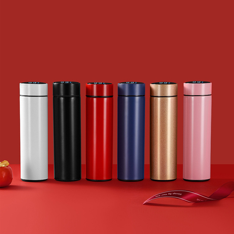 Wholesale Stainless Steel Coffee Smart Water Bottle Gift with Led Temperature