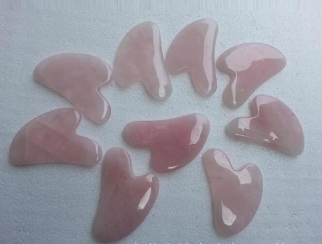 Pink Rose Quartz Jade Roller Gua Sha Stone Tool Jade Guasha Board Sscraping Massage Tool et