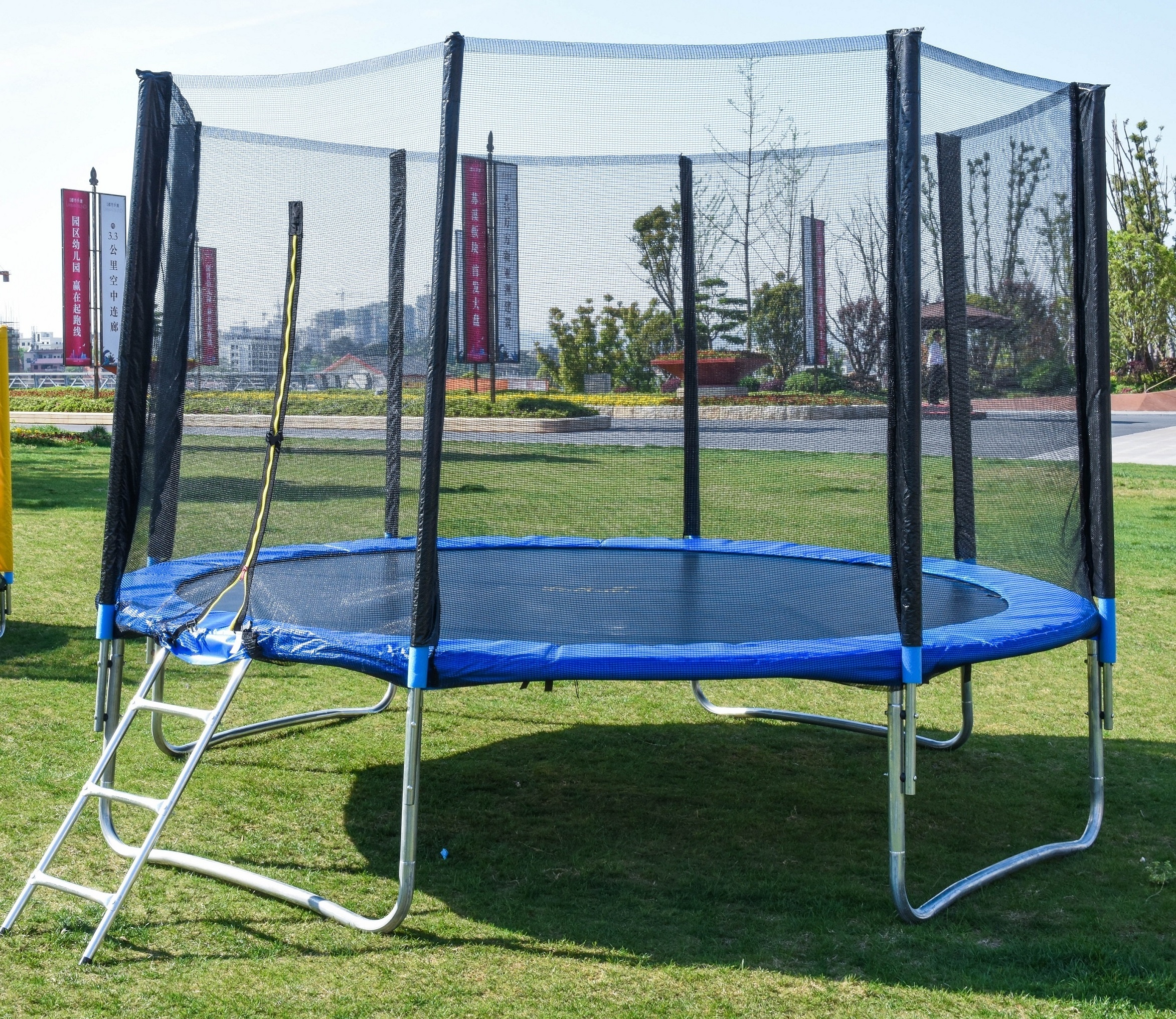 Protective Net Trampoline 16ft Trampoline Tent Park Jump Trampoline Outdoor Kids