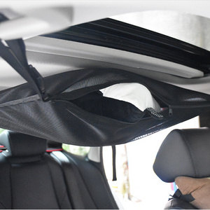 new style Car roof mesh pocket folding storage Mesh Ceiling Storage Nets with Zipper car accessories 2024