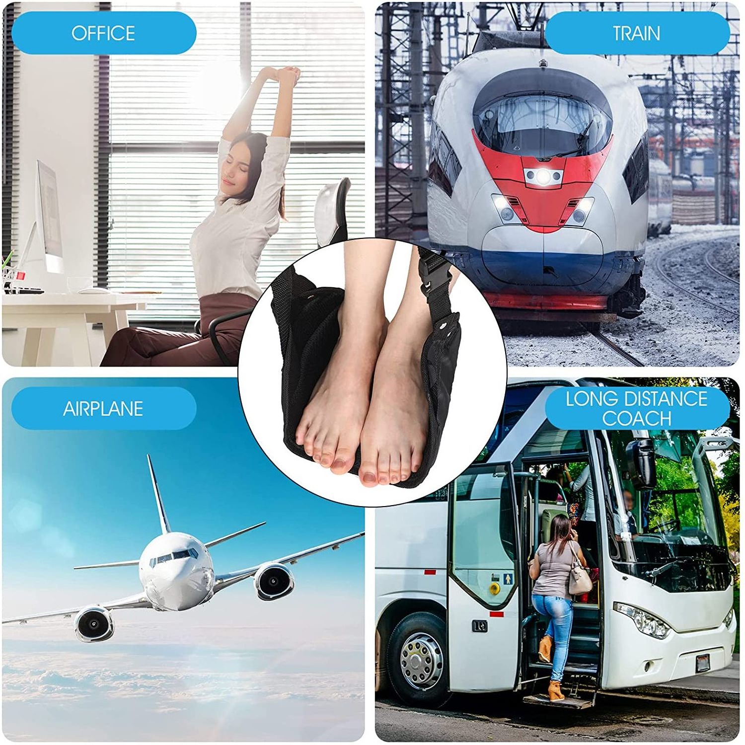 footrest travel gadgets hammock foot rest office desk airplane travel new year accessories