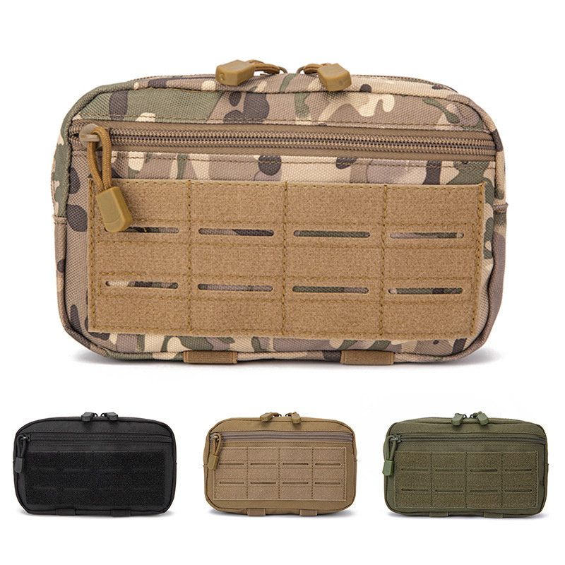 Tactical Molle Horizontal Admin Pouch multicam black Utility Pouch Multi-Purpose Laser-Cut EDC Tool Pouch Bag