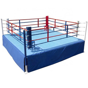 Aj Kickboxing Kungfu Mat Bouncer Games Bouncy 4M*4M Professional Fighting Boxing Ring For Sale Ring De Boxeo Boxing Ring