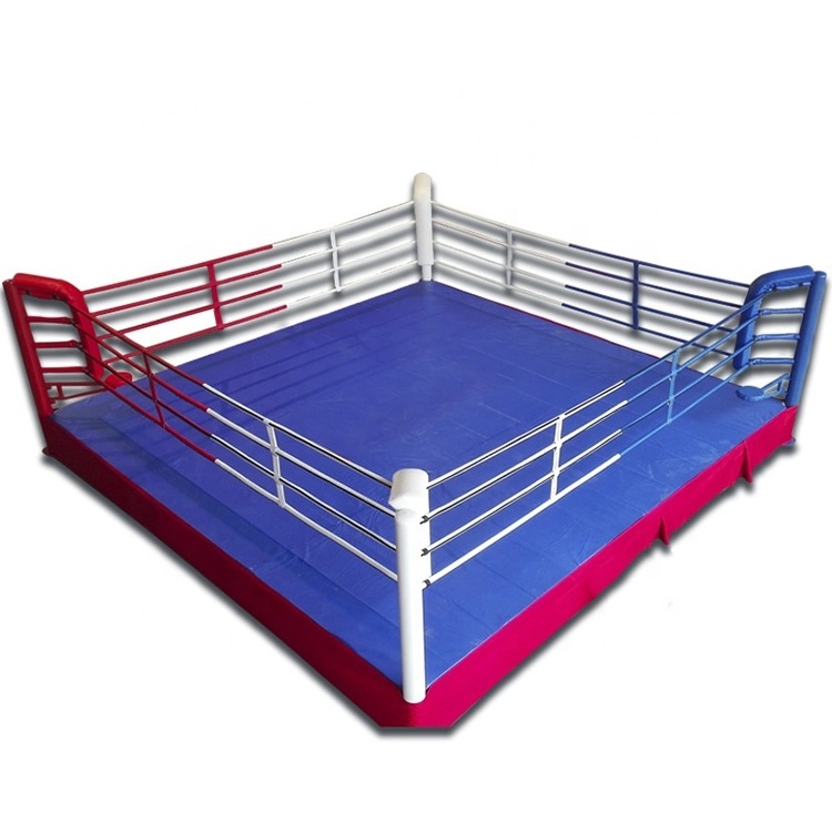 Aj Kickboxing Kungfu Mat Bouncer Games Bouncy 4M*4M Professional Fighting Boxing Ring For Sale Ring De Boxeo Boxing Ring