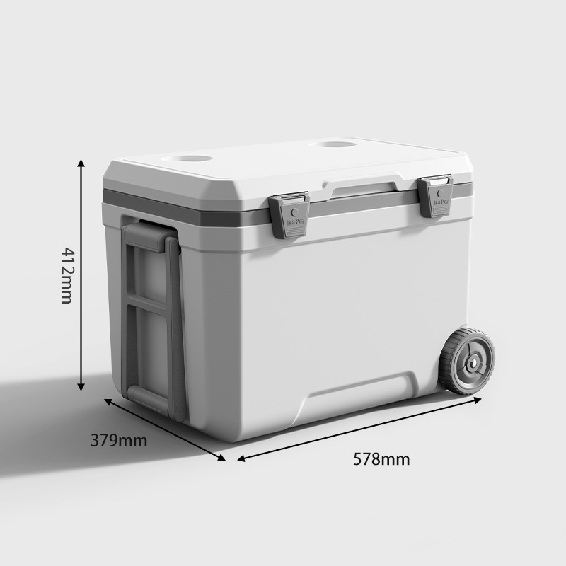 Aji White Round Styrofoam Boxes Chair And Table Bluetooth Speaker Trolley Mini Ice Big Size Cooler Box