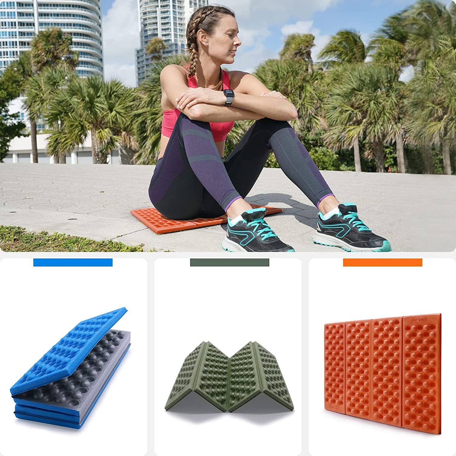 Aji Sitting Floor Wholesale Moisture-Proof Picnic Xpe Cushion Outdoor Moisture Foam Mattresses Folding Sleeping Pad Camping Mat