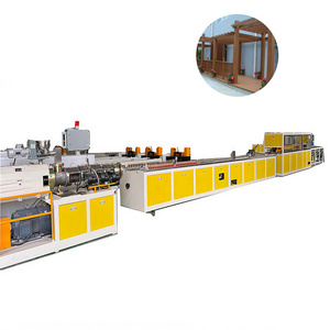 wpc decking terrace board making machine / wood plastic composite production line