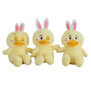 Factory Little Chicken With Bunny Ears Mascot Plush Toy Japanese Cartoon Stuffed Animals Plush Doll Easter Gifts