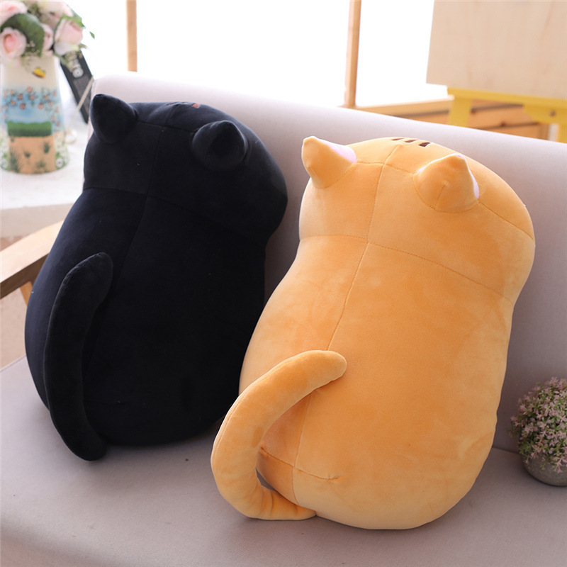 Best Seller Cute Black Cat Kitty Soft Fabric Stuffed Plush Animals Toy Home Decoration Long Cat Plush Pillow for Baby Gifts