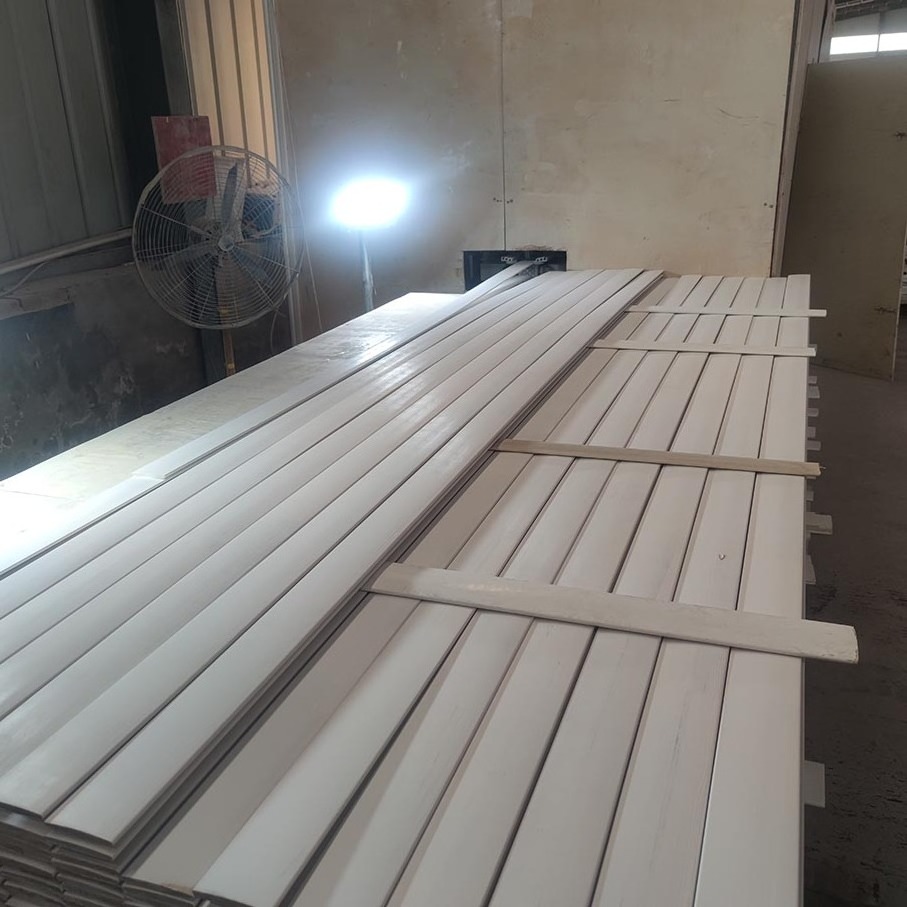 Primed wooden shutter louvers, window shutter components slats from China factory