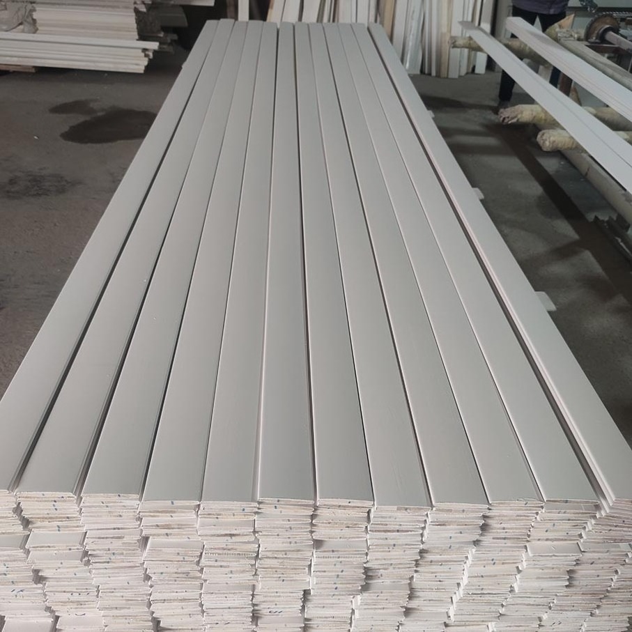 Primed wooden shutter louvers, window shutter components slats from China factory