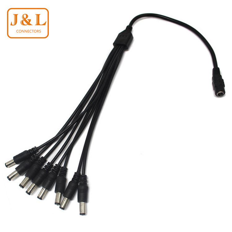 Cabletolink 70CM DC Power 5.5*2.1mm 8 Way DC Solar Splitter Power Cable For CCTV Camera Laptop