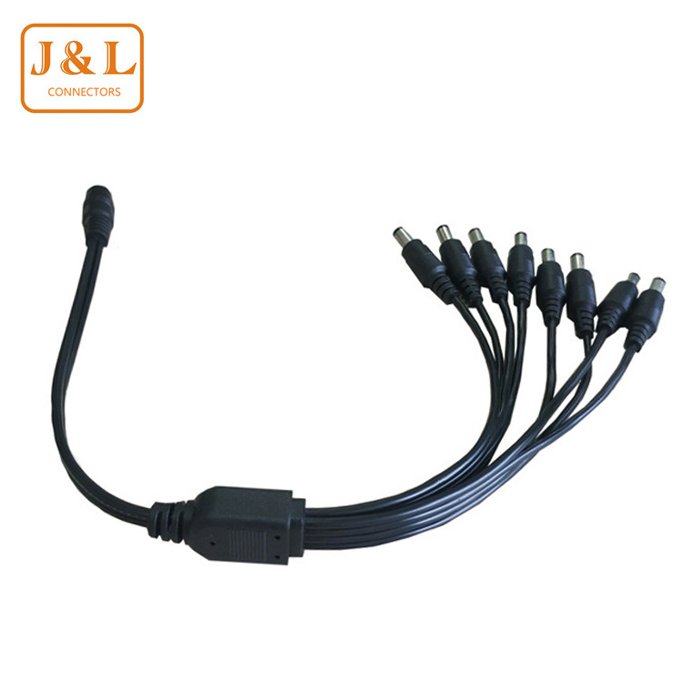 Cabletolink 70CM DC Power 5.5*2.1mm 8 Way DC Solar Splitter Power Cable For CCTV Camera Laptop