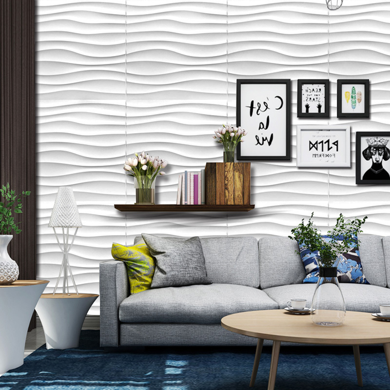 Wholesale price decorative PVC wood design wall board vinyl 3d wallpapers wall coating panel