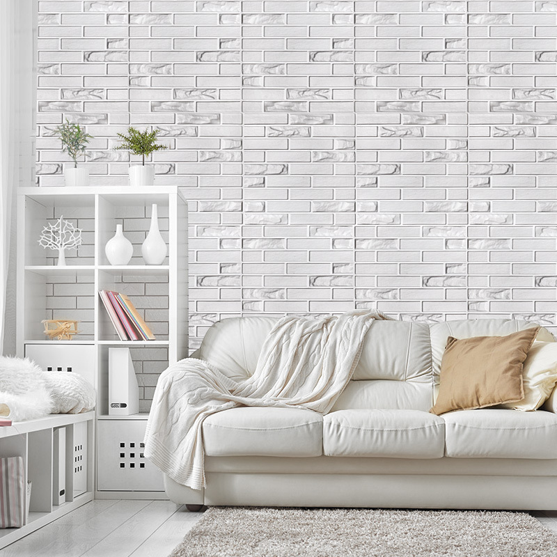 3D tile panel mold plaster wall 3D wall stickers living room wallpaper mural Waterproof 3D wall panel Bathroom Kitchen