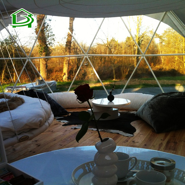 House Price Flame Retardant Half Sphere safari camp Circular Circle glamping Geodesic Dome Tent