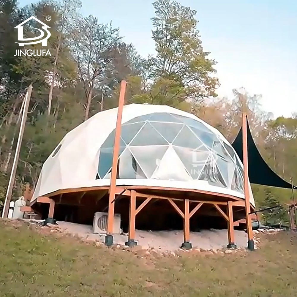 new design geo spherical pc glamping geodesic dome hotel tent home with toilet for resorts