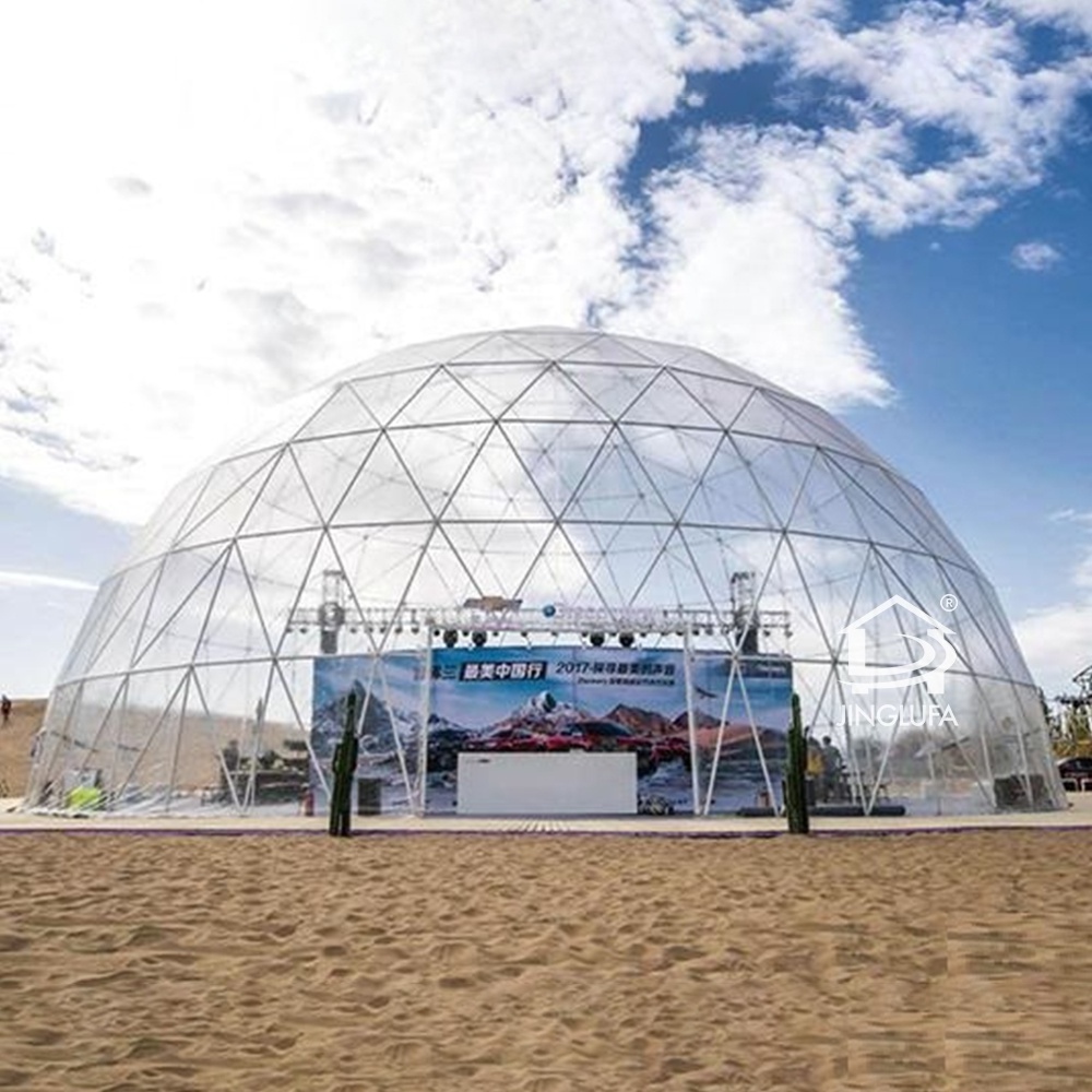 Jinglufa Outdoor event trade show tent luxury transparent arch geodesic dome tent