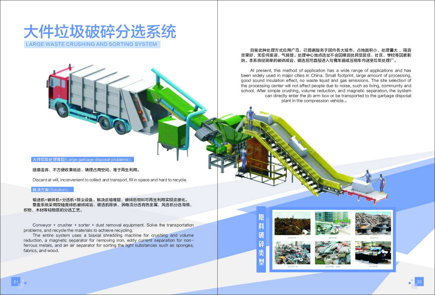 Decoration waste sorting and processing production line/Decoration garbage shredder