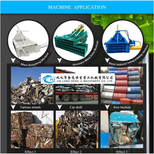 Aluminum can baling iron steel car press packaging scrap metal balers Recycling Waste metal Compactor price