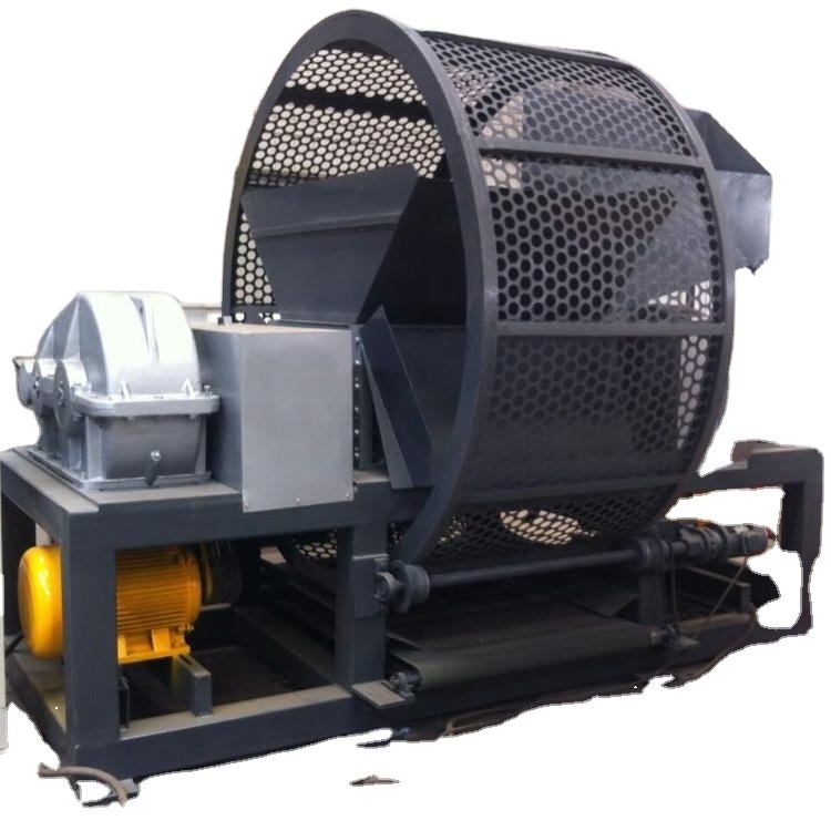 2 MT hourly Full Automatic Tire rubber mulch making machine tire rubber chopping machine steel wire remove machine