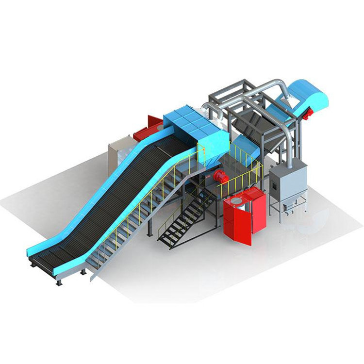 large waste crushing and sorting line/large waste furniture recycling production line