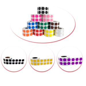 Half Inch 1/2" Round Color Coding Labels Custom Dot Sticker 5 Colors Dot Labels