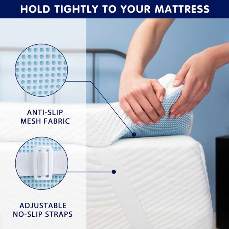 Gel-Infused Memory Foam Mattress Topper with Removable Fitted Cover mattress manufacturer 2, 3, or 4 Inch