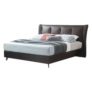 Modern Bedroom Cama Leather Upholstered Bed 1.8 M Double Bed