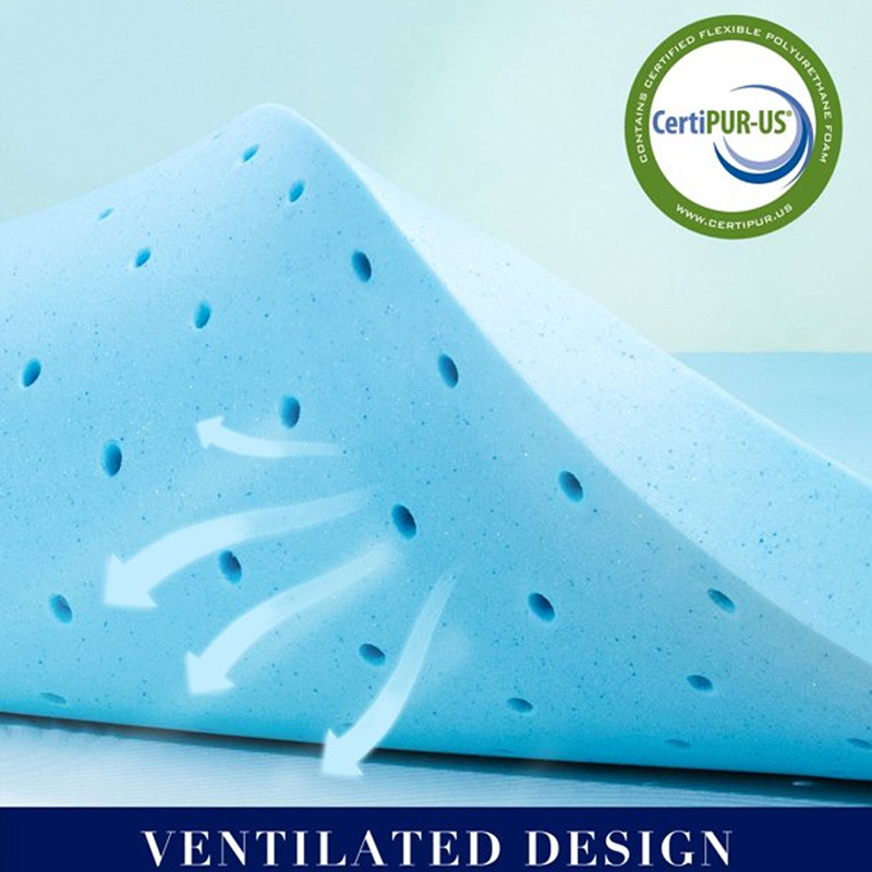 Gel-Infused Memory Foam Mattress Topper with Removable Fitted Cover mattress manufacturer 2, 3, or 4 Inch