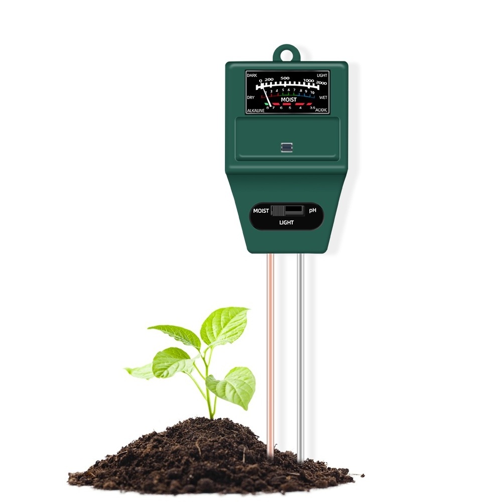 3in1 Sunlight Light Monitor Hydroponics Flower Garden Plant Acidity Hygrometer PH Tester Meter Soil Moisture Humidity Meter