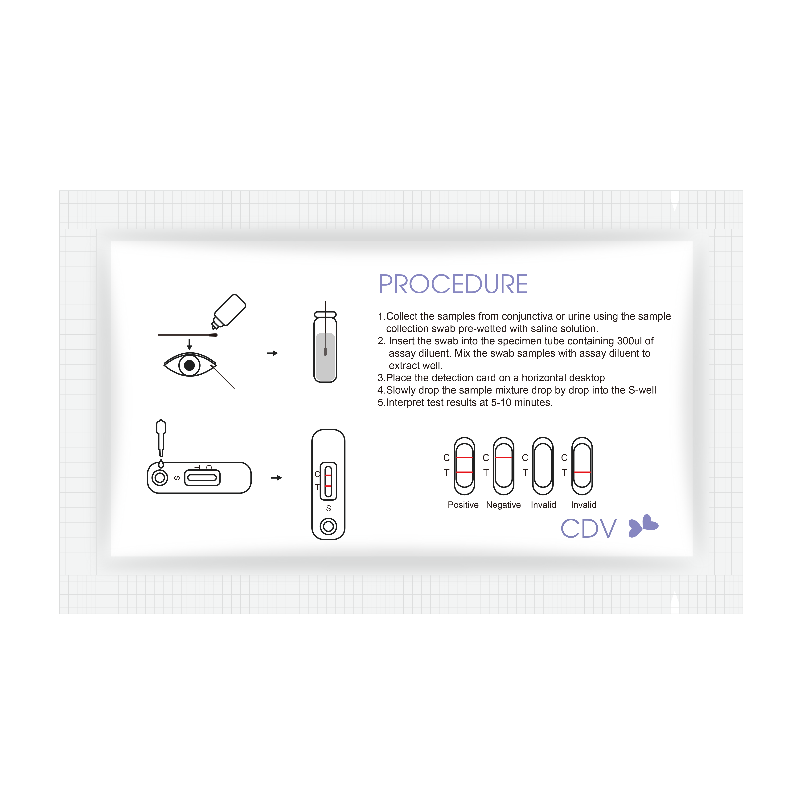 Manufacturer Customized Canine Distemper virus Test Kit CDV Test for doggy pets test cassette