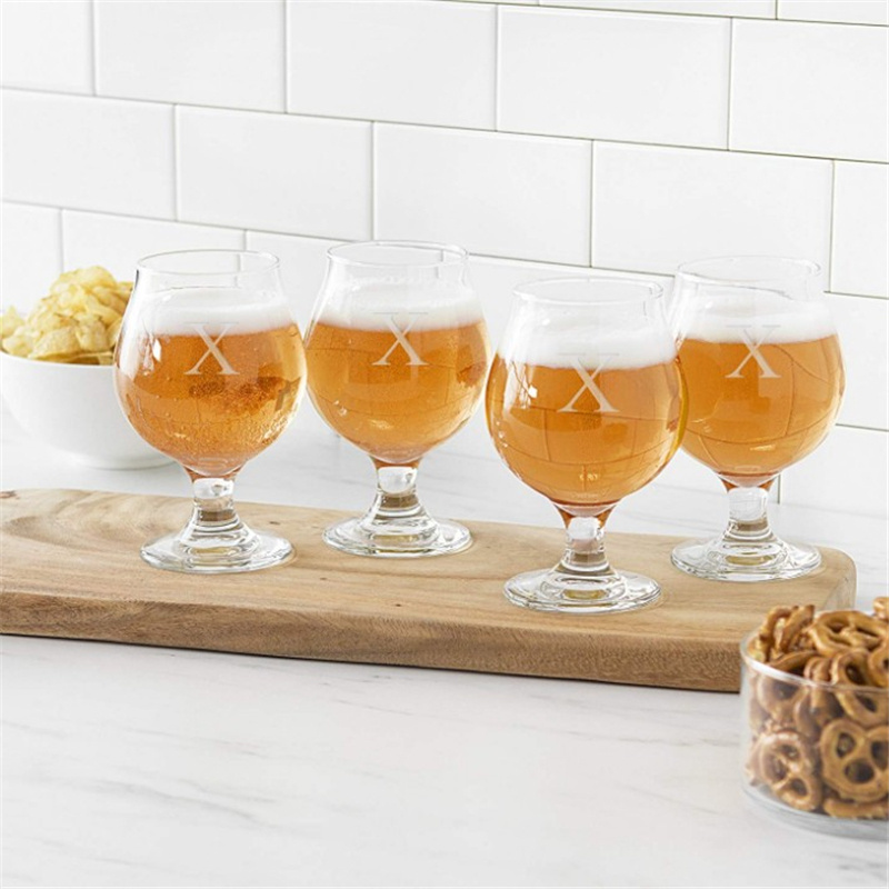 Libbey Beer Glass Belgian Style beer goblets stemmed 16 oz Lambic Beer Glasses for sale