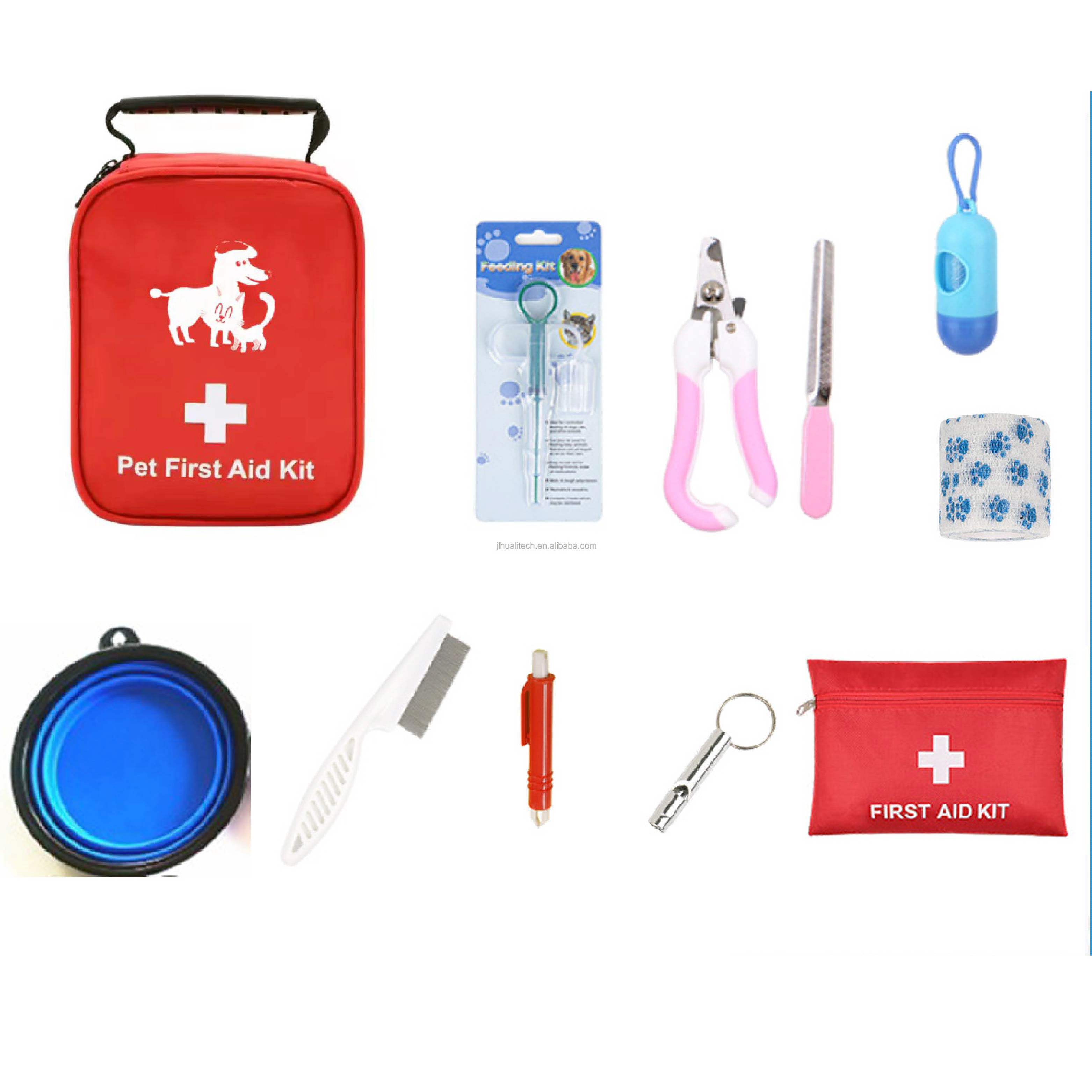 Hot Selling Compact Emergency Kit Pet First aid Kit For Dogs Cat Animals Travel Outdoor Wholesale