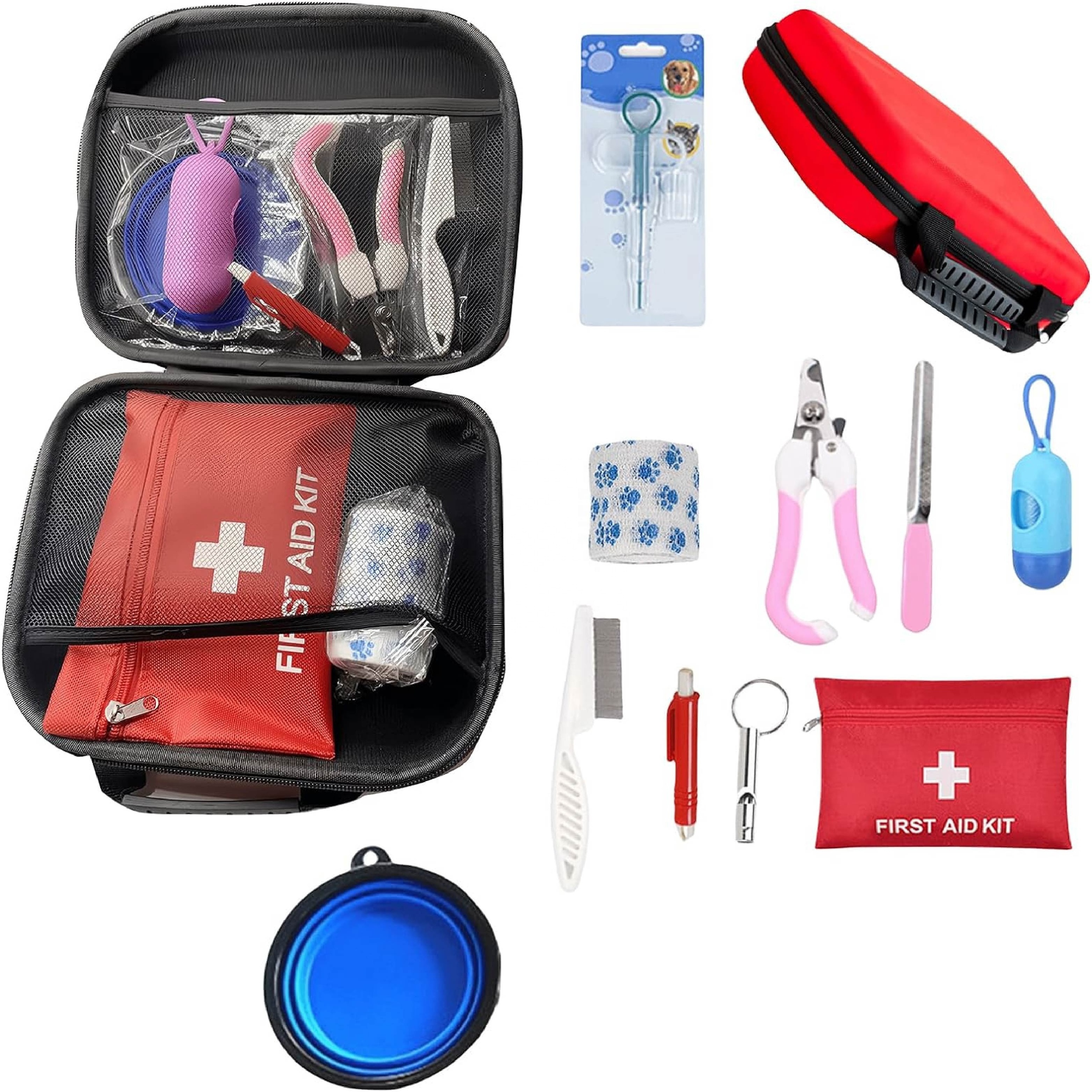 Hot Selling Compact Emergency Kit Pet First aid Kit For Dogs Cat Animals Travel Outdoor Wholesale