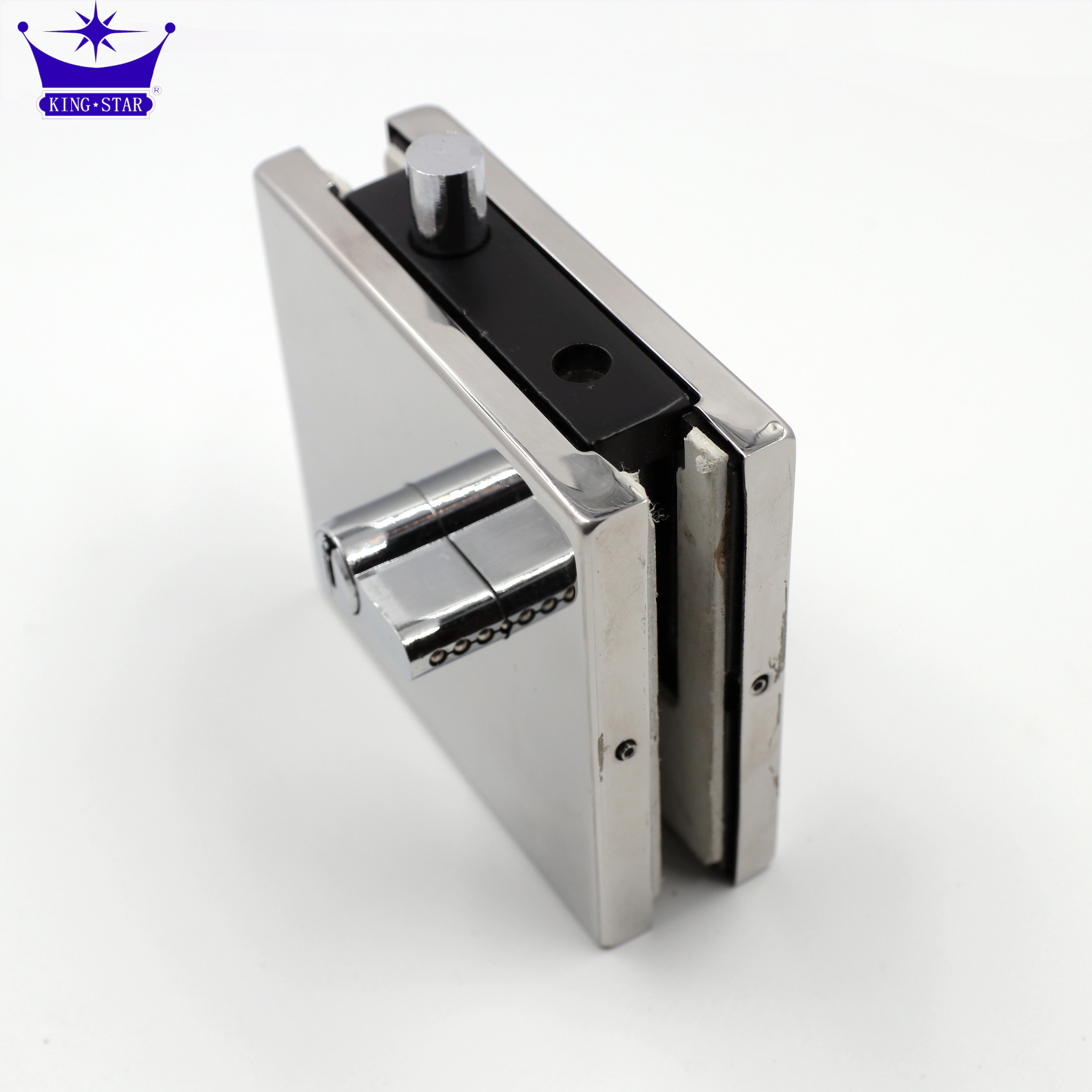 Cylindrical lock double sided indoor bottom glass door lock