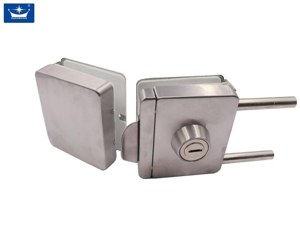 Double glass door locks for glass door hardware