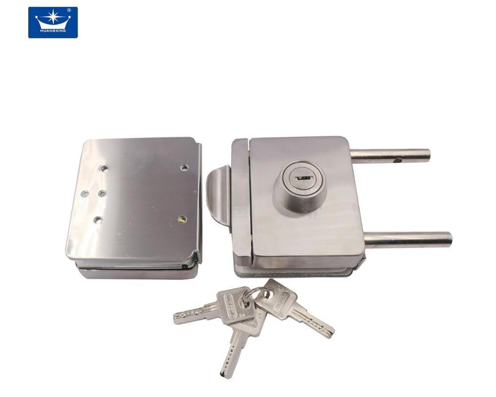 Double glass door locks for glass door hardware