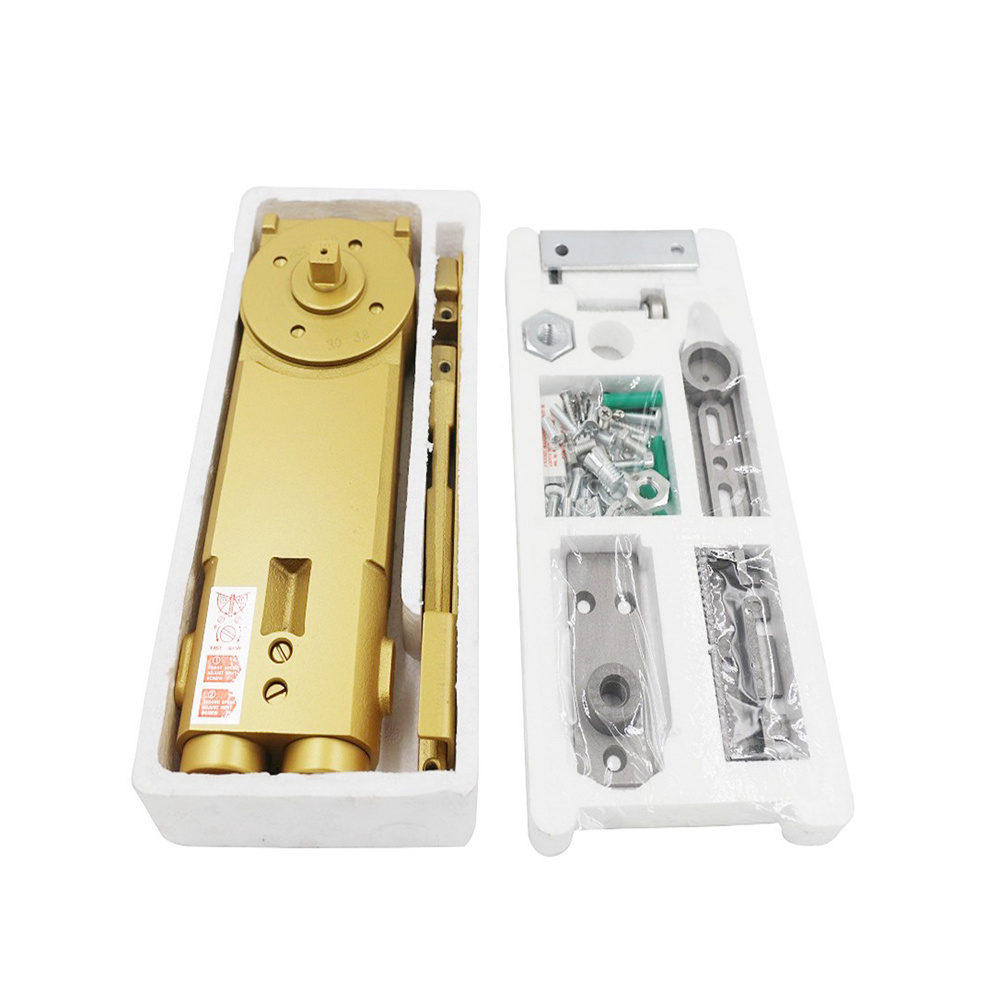 Automatic Concealed Door Closer Gold Finish Door upper installation Overhead Hidden Floor Hinge Floor Spring